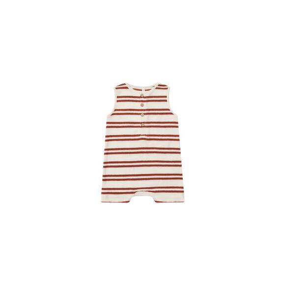 NEW RYLEE + CRU kid's davis stripe romper in red - Picture 4 of 4